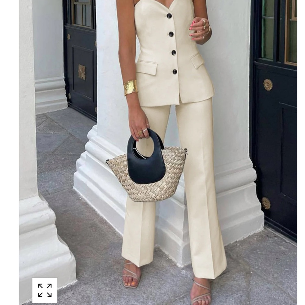 Celina the Label - PEAOFBLRD Elegant Cream Women's Pantsuit